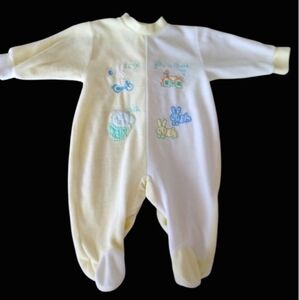 Vintage Baby One Piece in Cream and White